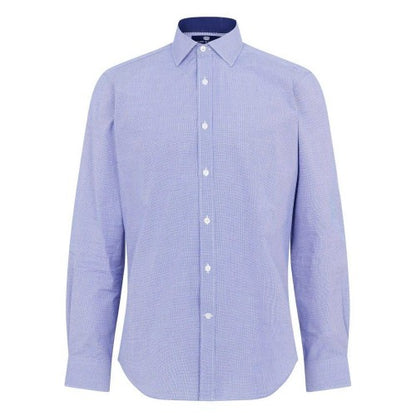 Front - Haines and Bonner Mens Puppytooth Tailored Long-Sleeved Shirt