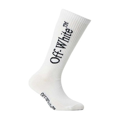 Front - Off White Childrens/Kids Logo Knee High Socks