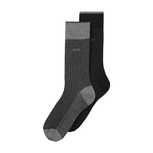 Front - Boss Mens Mercerised Cotton Socks (Pack of 2)