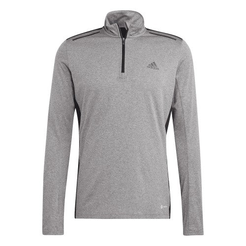Front - Adidas Mens Technical Quarter Zip Top