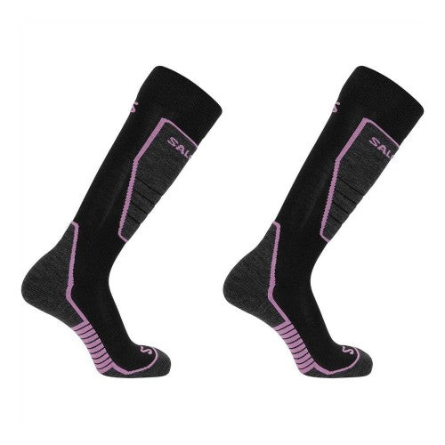 Front - Salomon Womens/Ladies Cushioned Wool Ski Socks (Pack of 2)