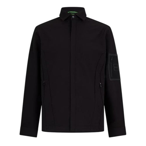 Front - Boss Mens Expedit Oxford Zip Pocket Overshirt