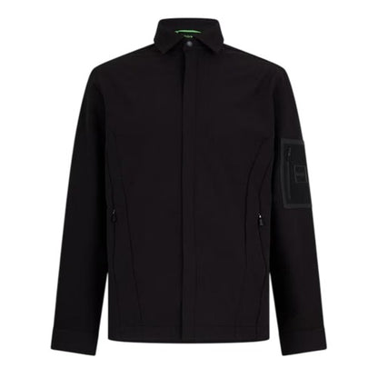 Front - Boss Mens Expedit Oxford Zip Pocket Overshirt