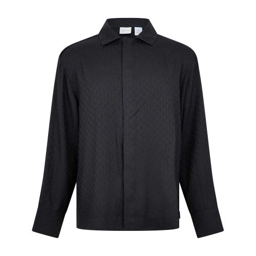 Front - Calvin Klein Mens All-Over Print Long-Sleeved Shirt
