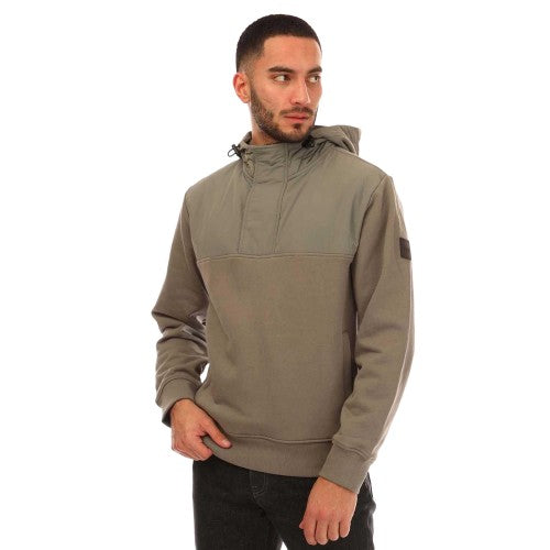 Front - Boss Mens Panelled Relaxed Fit Hoodie