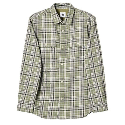 Front - Pretty Green Mens Thornley Checked Long-Sleeved Shirt
