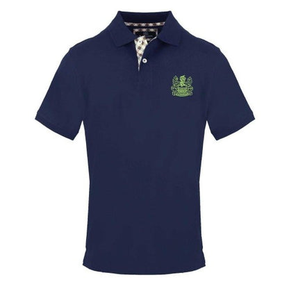 Front - Aquascutum Mens Embroidered Logo Collared Short-Sleeved Polo Shirt