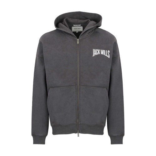 Front - Jack Wills Mens Oversized Full Zip Hoodie