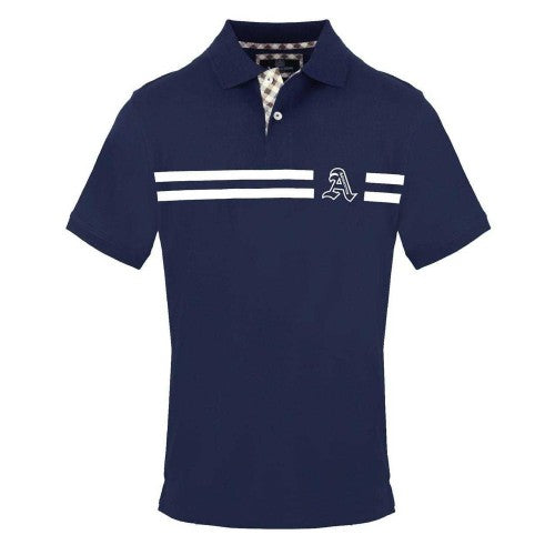 Front - Aquascutum Mens Collared Short-Sleeved Polo Shirt
