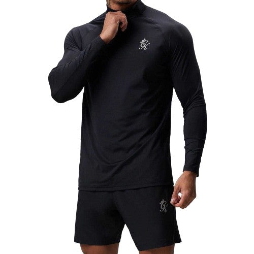 Front - Gym King Mens Energy Quarter Zip Raglan Athletic Top