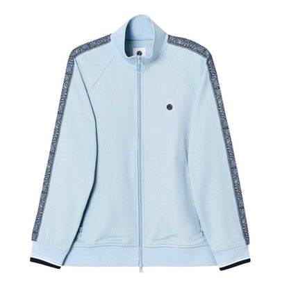 Front - Pretty Green Mens Eclipse Paisley Taped Raglan Track Top