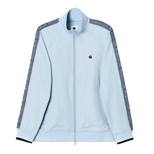 Front - Pretty Green Mens Eclipse Paisley Taped Raglan Track Top