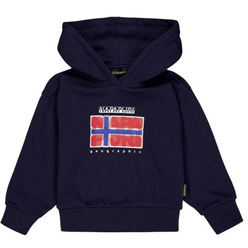 Front - Napapijri Childrens/Kids Sella Flag Hoodie