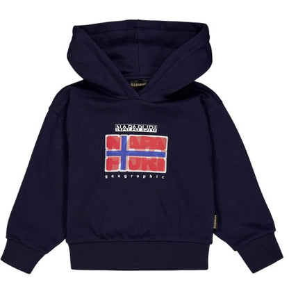 Front - Napapijri Childrens/Kids Sella Flag Hoodie