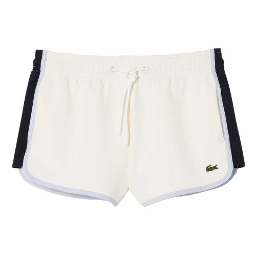 Front - Lacoste Womens/Ladies Pique Contrast Panel Shorts