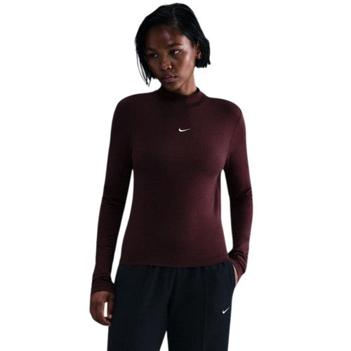 Front - Nike Womens/Ladies Logo Mock Neck Track Top