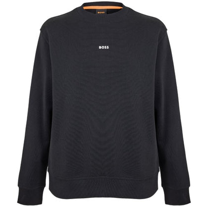 Front - Boss Mens Wesmallcrew Logo Sweatshirt