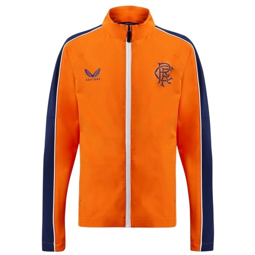 Front - Castore Mens Rangers FC Long-Sleeved Track Jacket