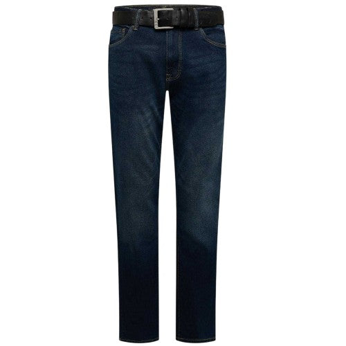 Front - Crosshatch Mens Cadman Straight Leg Jeans