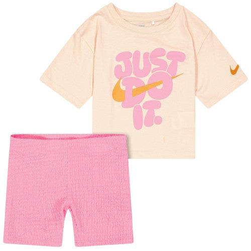 Front - Nike Childrens/Kids Logo Top & Bottom Set