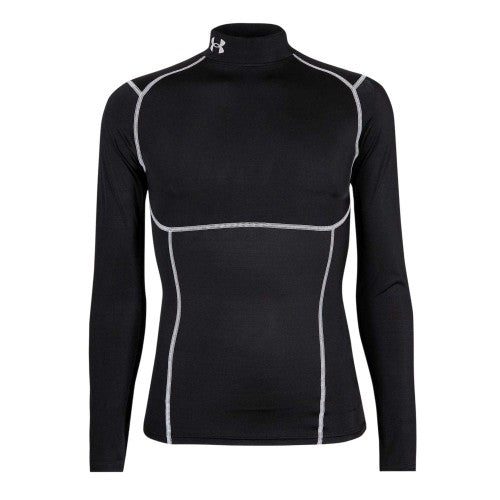 Front - Under Armour Mens Elite HeatGear Mock Neck Base Layer Top