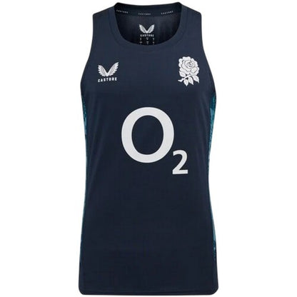 Front - Castore Mens 2025 England Red Roses Performance Vest Top