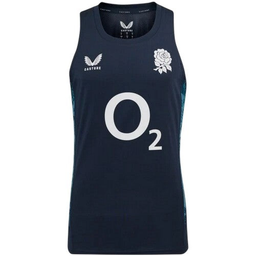Front - Castore Mens 2025 England Red Roses Performance Vest Top