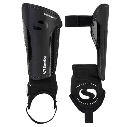 Front - Sondico Logo Football Shin & Ankle Guards