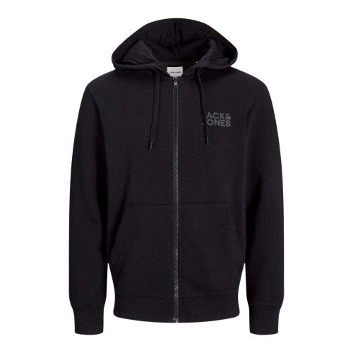 Front - Jack And Jones Mens Logo Full Zip Hoodie
