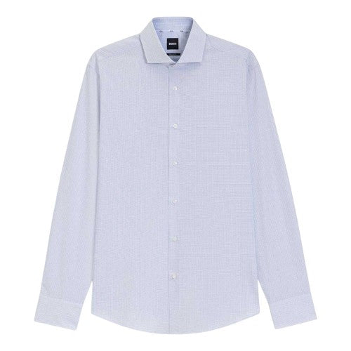 Front - Boss Mens Joe Cotton Spread Collar Regular Long-Sleeved Shirt