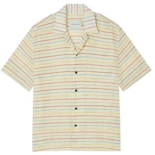 Front - Peregrine Mens Stripe Revere Collar Shirt