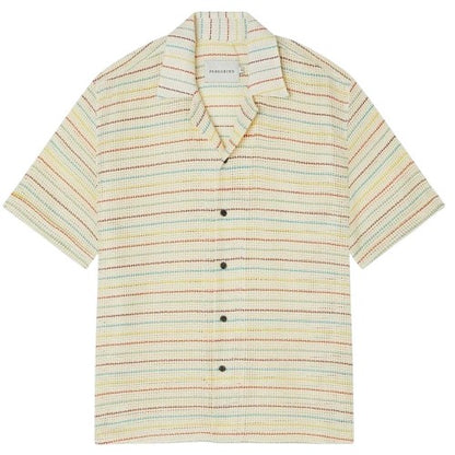 Front - Peregrine Mens Stripe Revere Collar Shirt