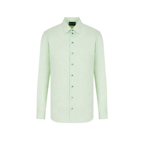 Front - Emporio Armani EA7 Mens Linen Shirt
