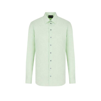 Front - Emporio Armani EA7 Mens Linen Shirt