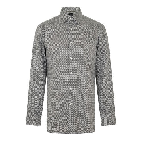 Front - Boss Mens Hank Patterned Oxford Shirt