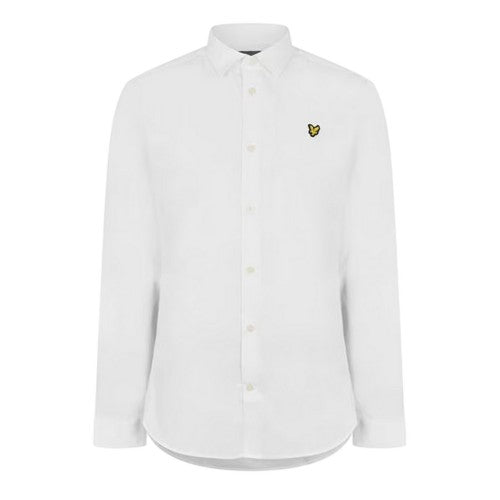 Front - Lyle & Scott Mens Poplin Slim Long-Sleeved Shirt