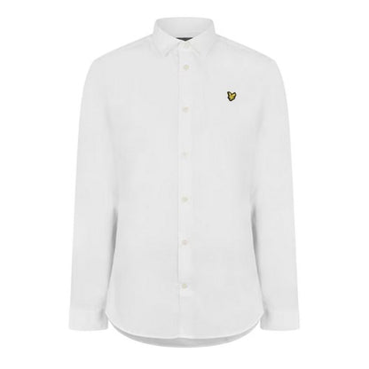 Front - Lyle & Scott Mens Poplin Slim Long-Sleeved Shirt