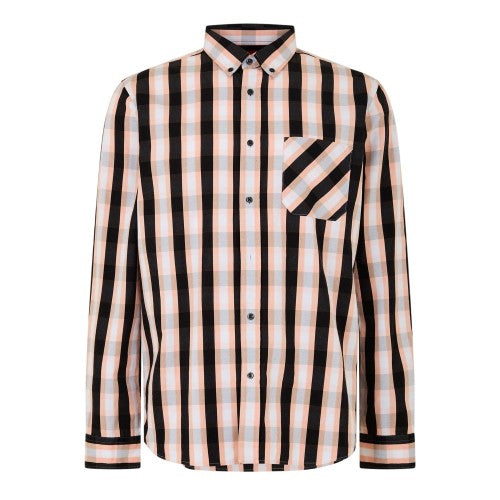 Front - Hugo Mens Striped Oxford Shirt