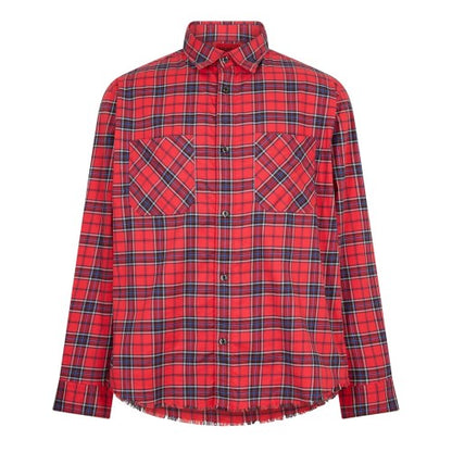 Front - Hugo Mens Plaid Oxford Shirt