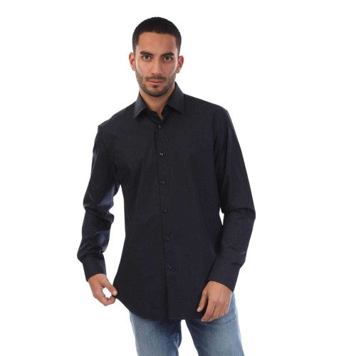 Front - Boss Mens Joe Cotton Kent Collar Shirt