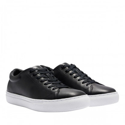 Front - Boss Mens Enlight Leather Tennis Trainers
