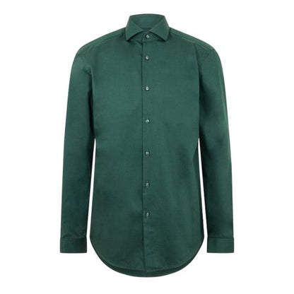 Front - Boss Mens Oxford Spread Collar Long-Sleeved Shirt