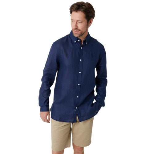 Front - Saltwell Mens Oxford Long-Sleeved Formal Shirt