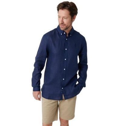 Front - Saltwell Mens Oxford Long-Sleeved Formal Shirt