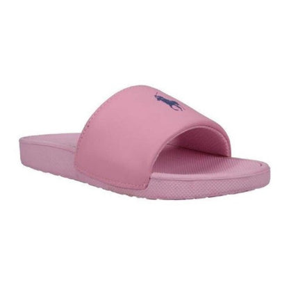 Front - Ralph Lauren Childrens/Kids Polo Logo Flatform Slides