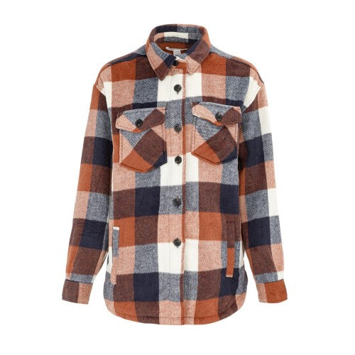 Front - Miso Womens/Ladies Plaid Wool Shirt