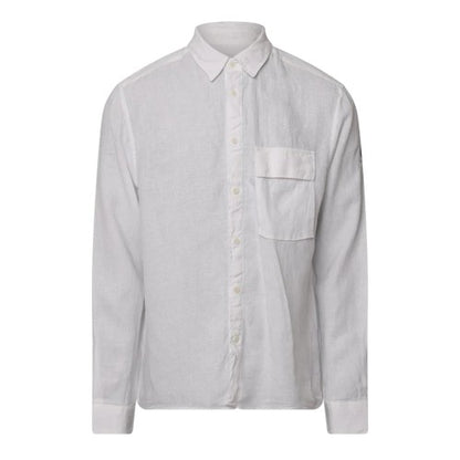 Front - Belstaff Mens Scales Linen Shirt