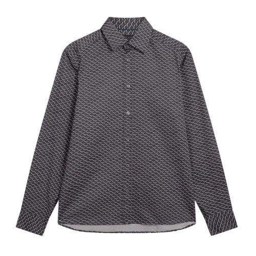 Front - Ted Baker Mens Geometric Collared Shirt