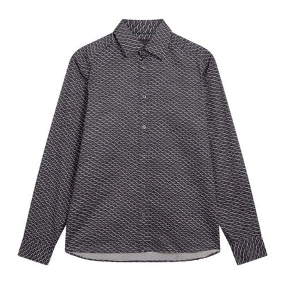 Front - Ted Baker Mens Geometric Collared Shirt