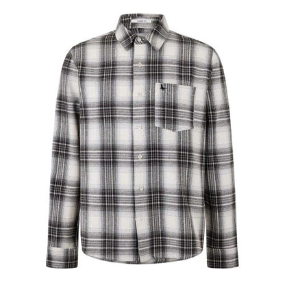 Front - Jack Wills Mens Plaid Long-Sleeved Shirt